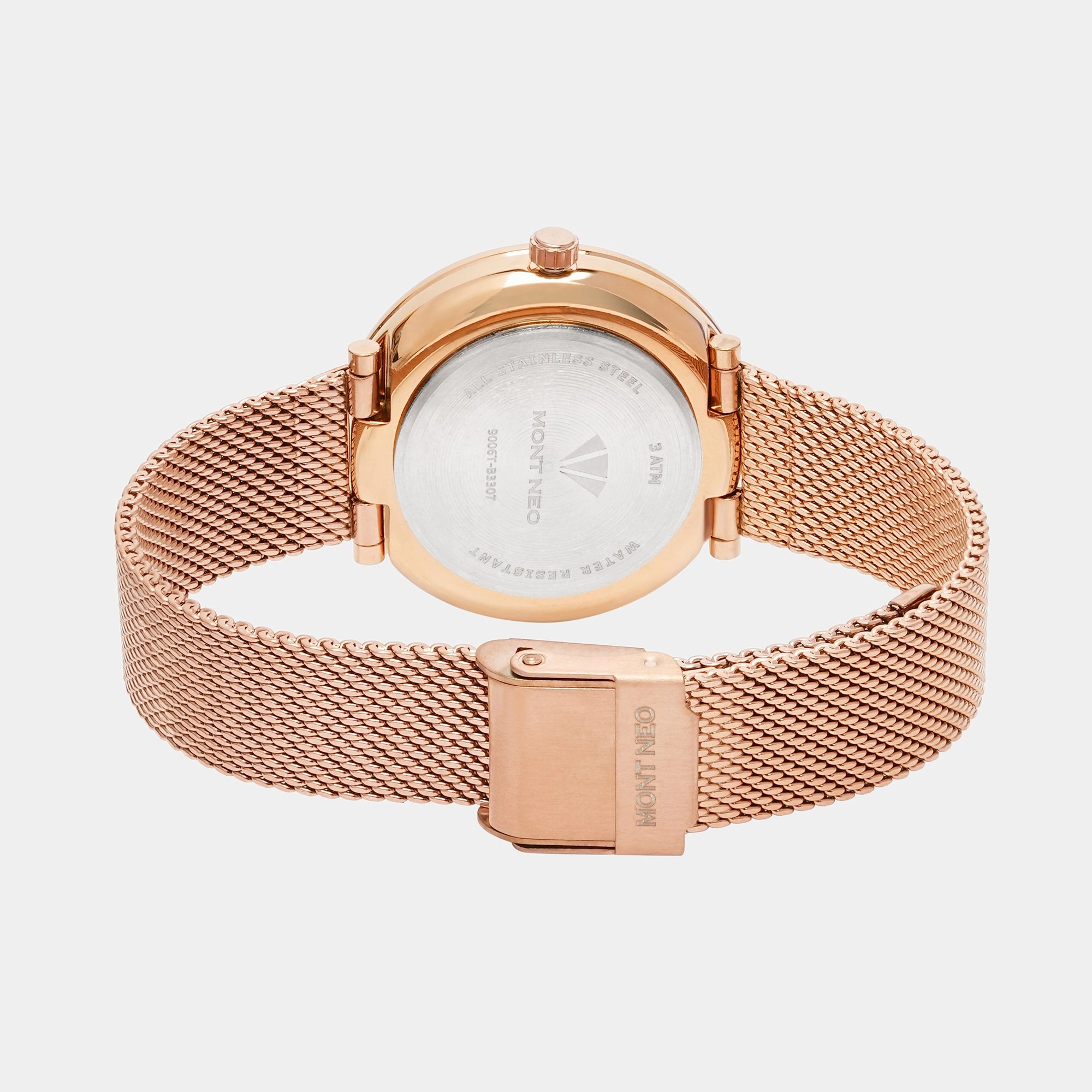 Women Rose Analog Stainless Steel Watch 9006T-B3307