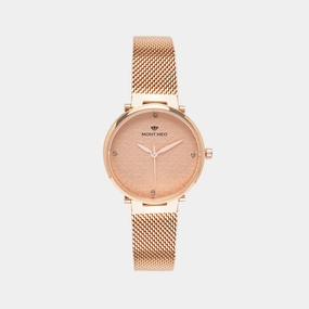 Women Rose Analog Stainless Steel Watch 9006T-B3307