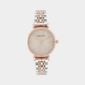Women's Beige Analog Stainless Steel Watch AR1840
