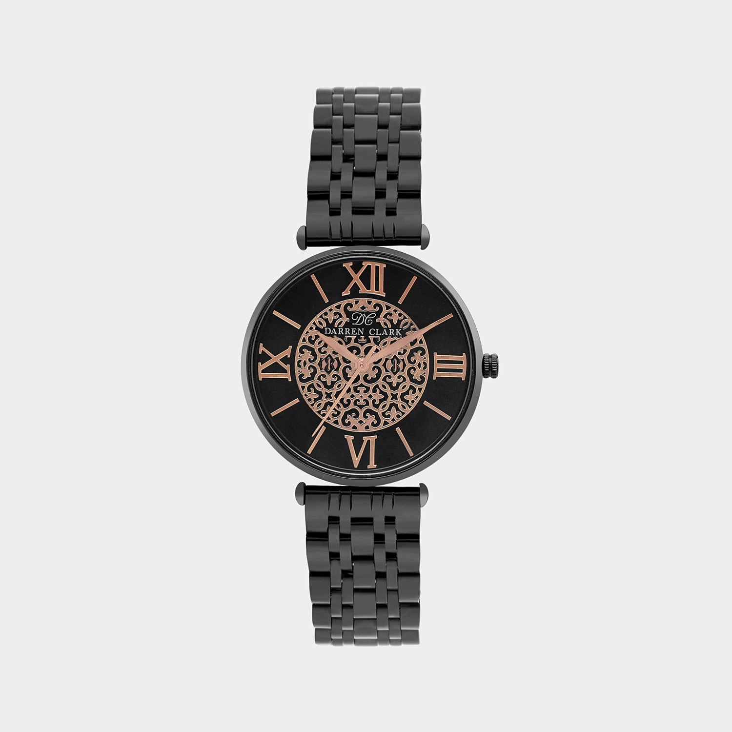 Women's Black Analog Brass Watch 2002F-M0404
