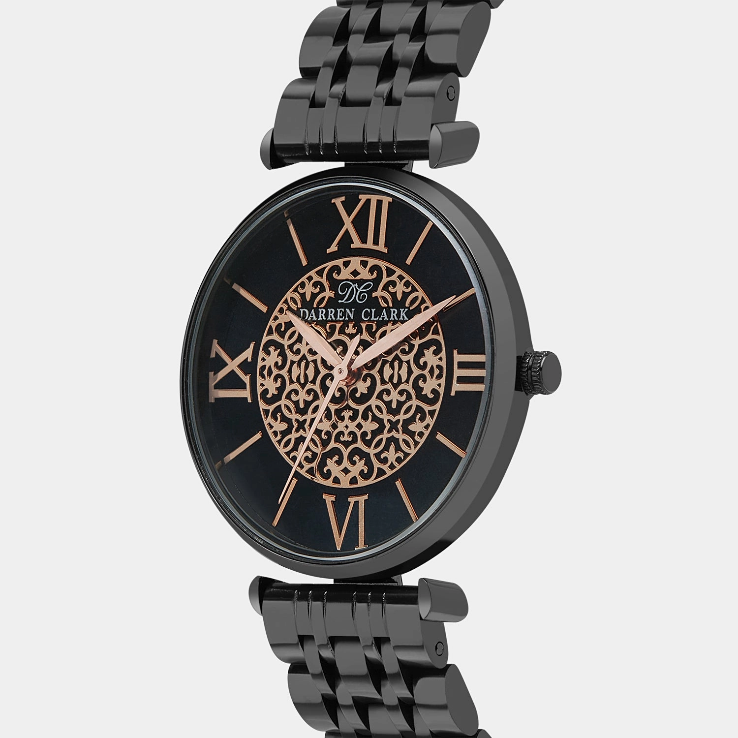 Women's Black Analog Brass Watch 2002F-M0404