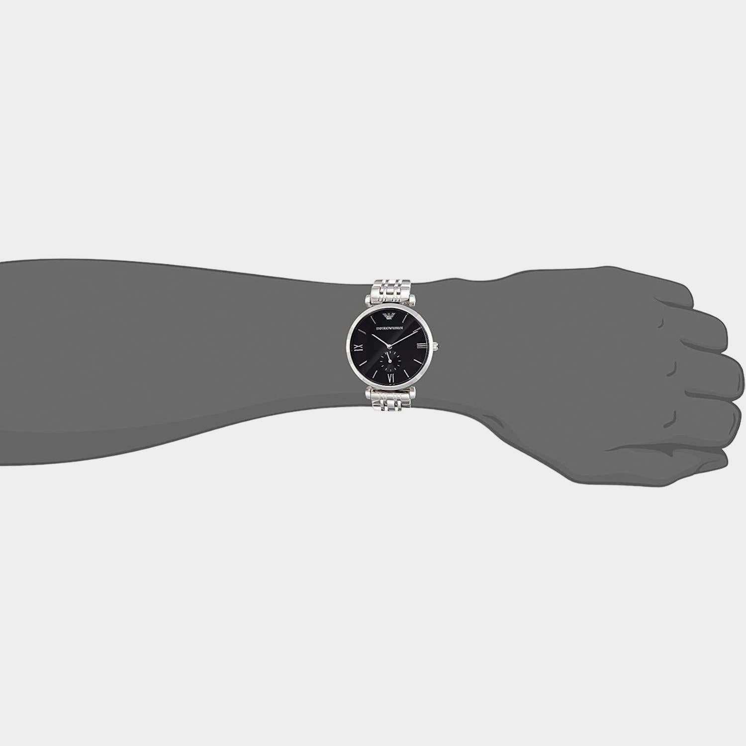 Women's Black Analog Stainless Steel Watch AR1676