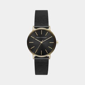 Women's Black Analog Stainless Steel Watch AX5548
