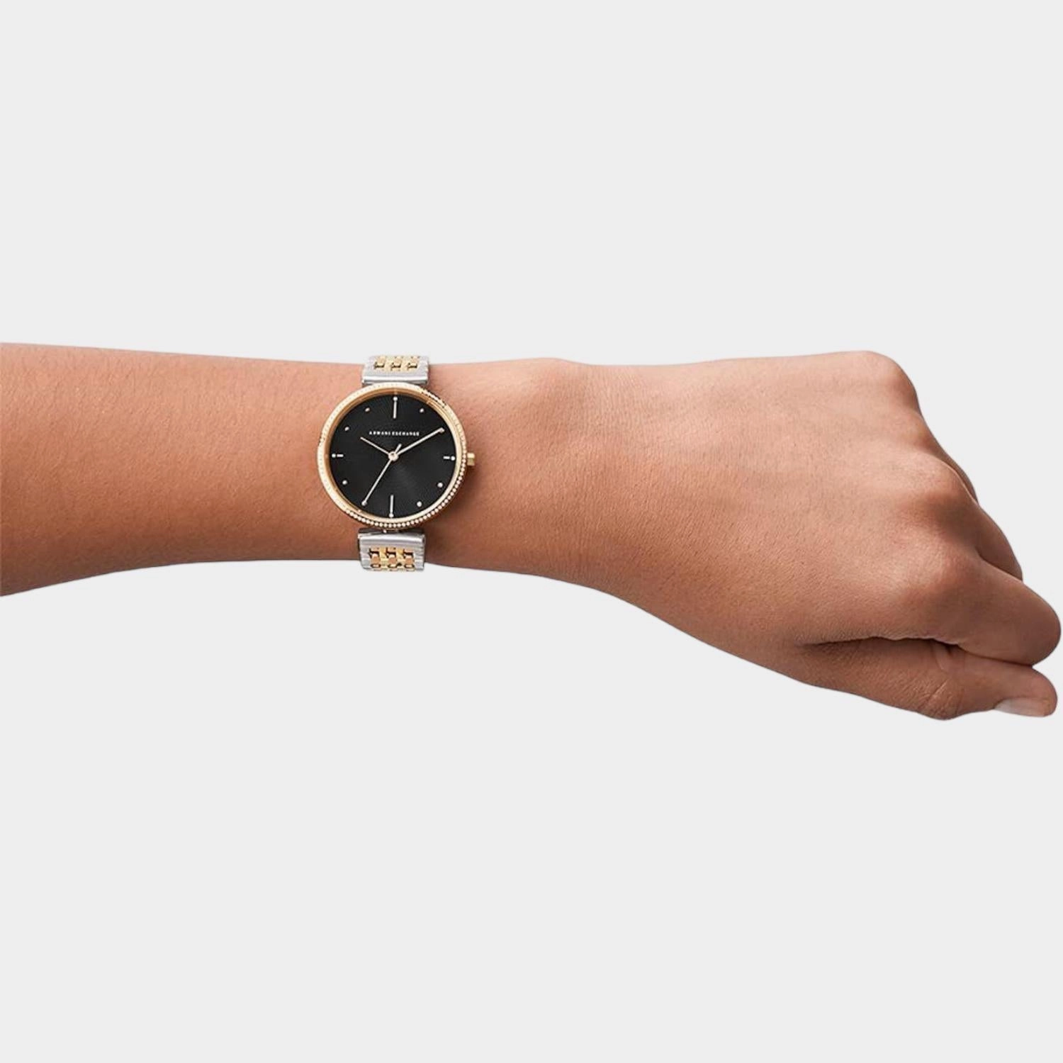 Women's Black Analog Stainless Steel Watch AX5911