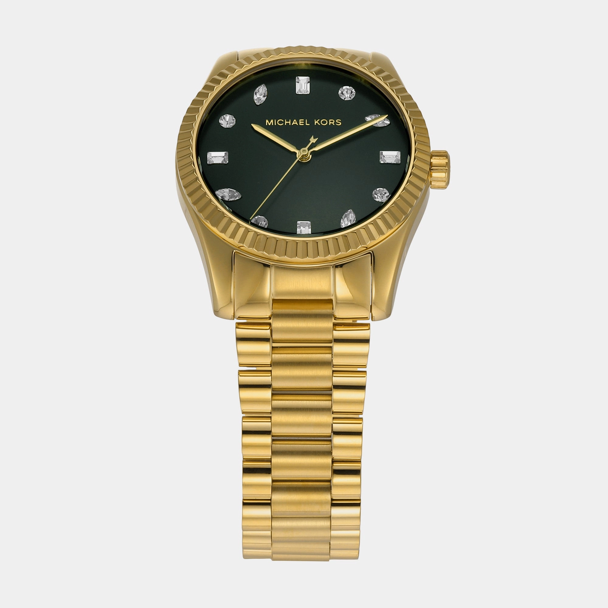 Women's Black Analog Stainless Steel Watch MK7449