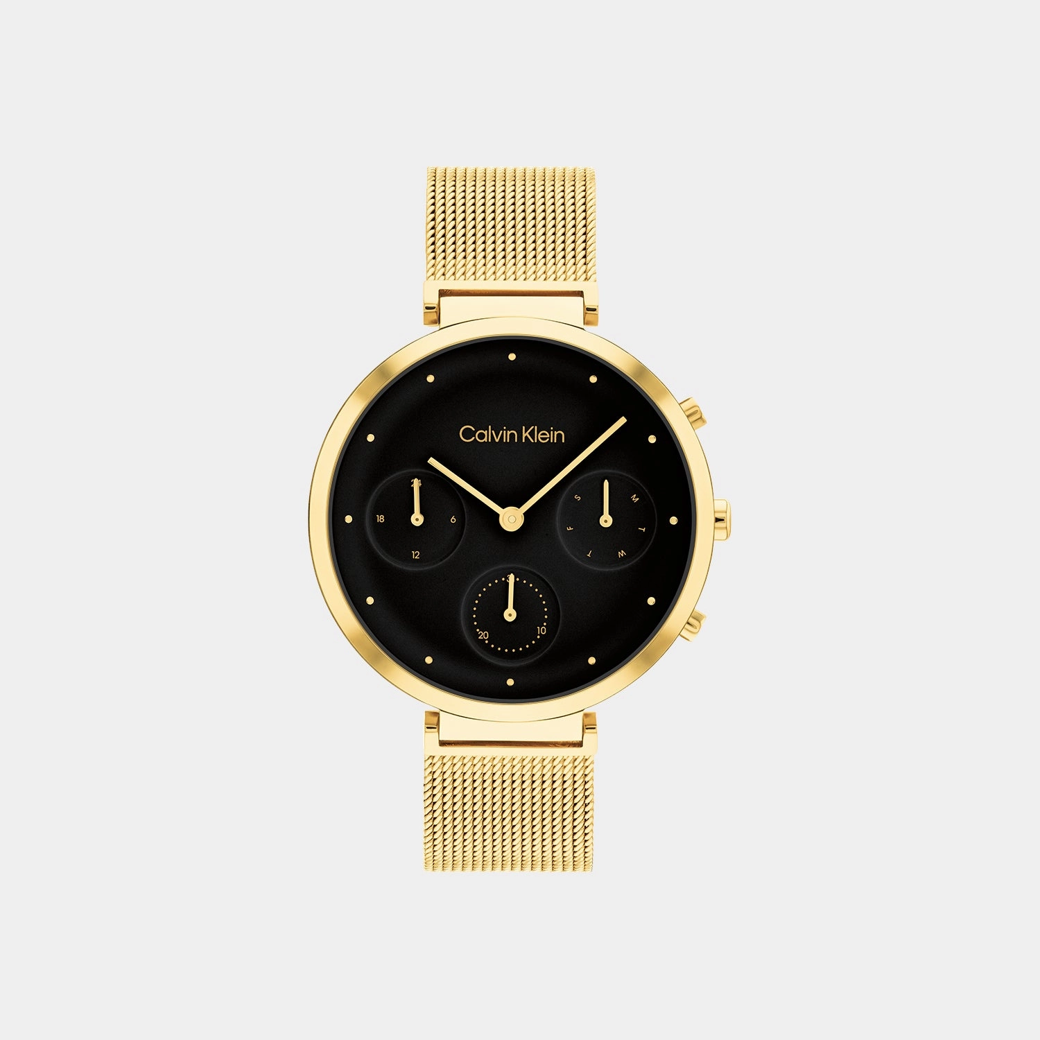 Women's Black Chronograph Mesh Watch 25200287