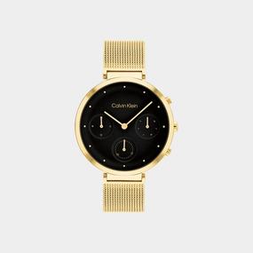 Women's Black Chronograph Mesh Watch 25200287