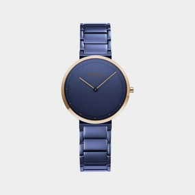 Women's Blue Analog Stainless Steel Watch V258LXSLSL