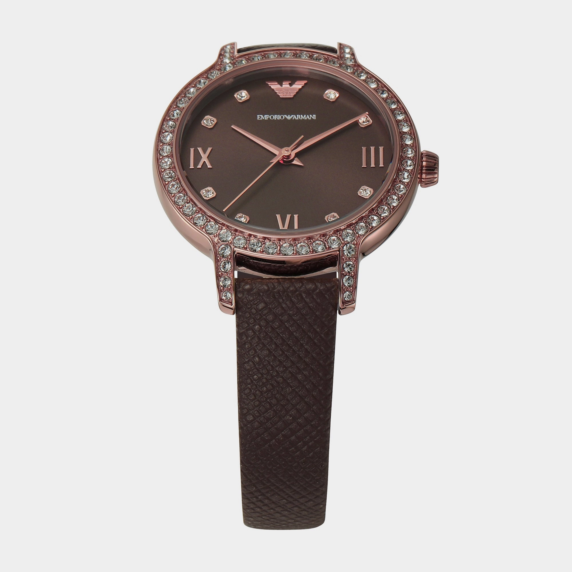 Women's Brown Analog Leather Watch AR11555