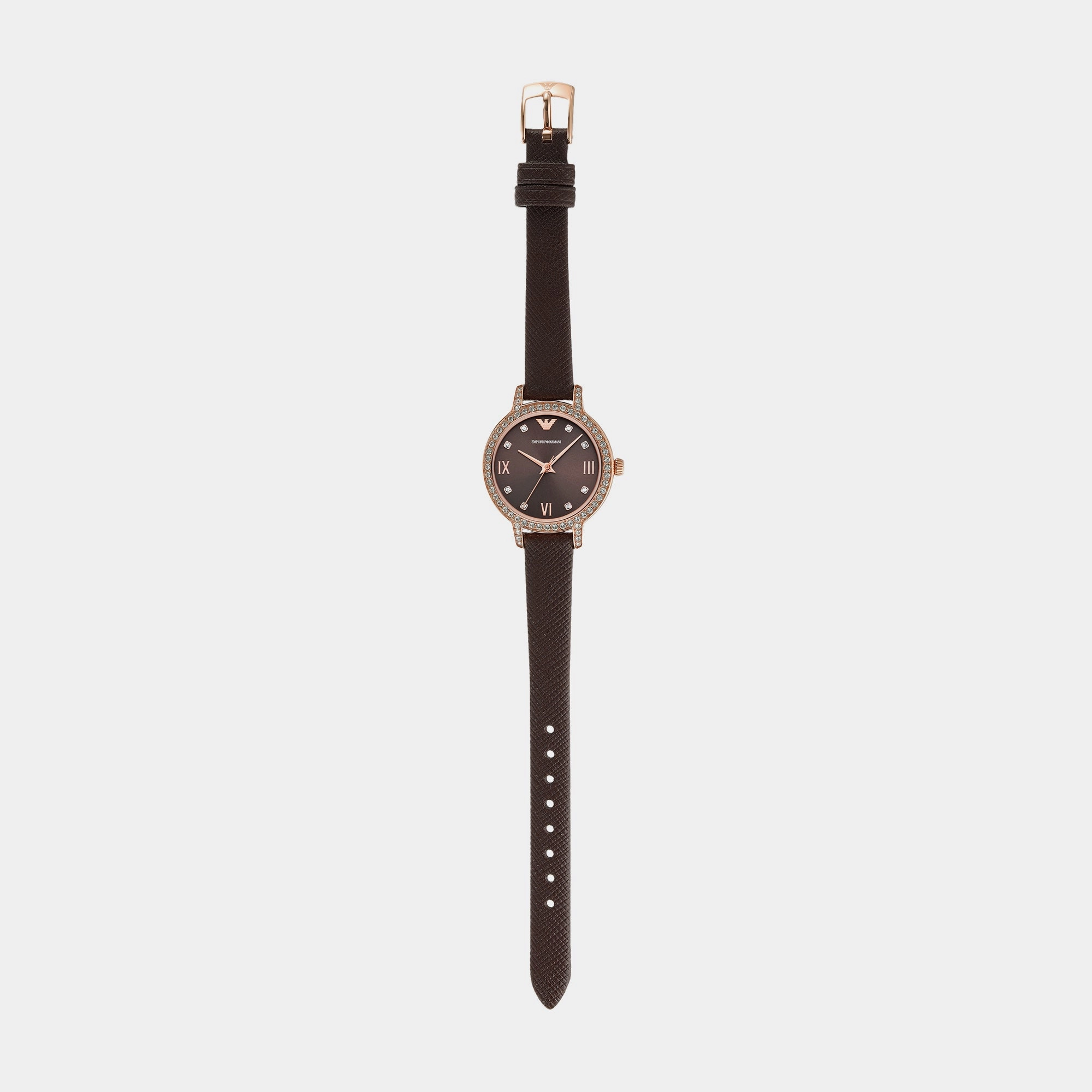 Women's Brown Analog Leather Watch AR11555