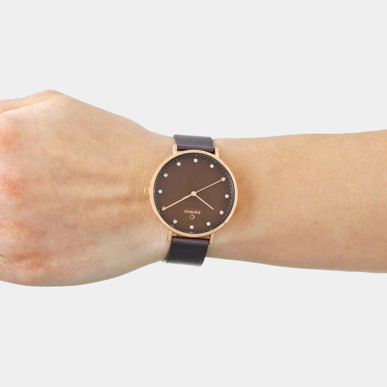 Women's Brown Analog Stainless Steel Watch V186LXVNMN