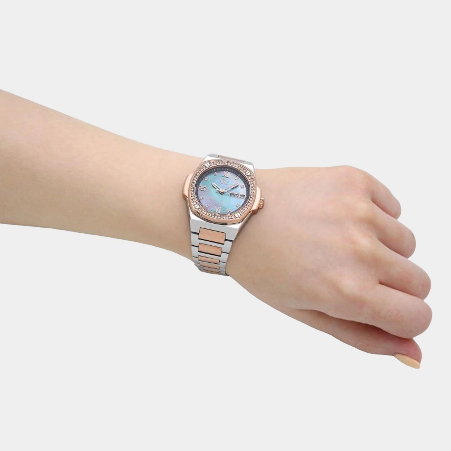 Women's Grey Analog Stainless Steel Watch Y98001L5MF