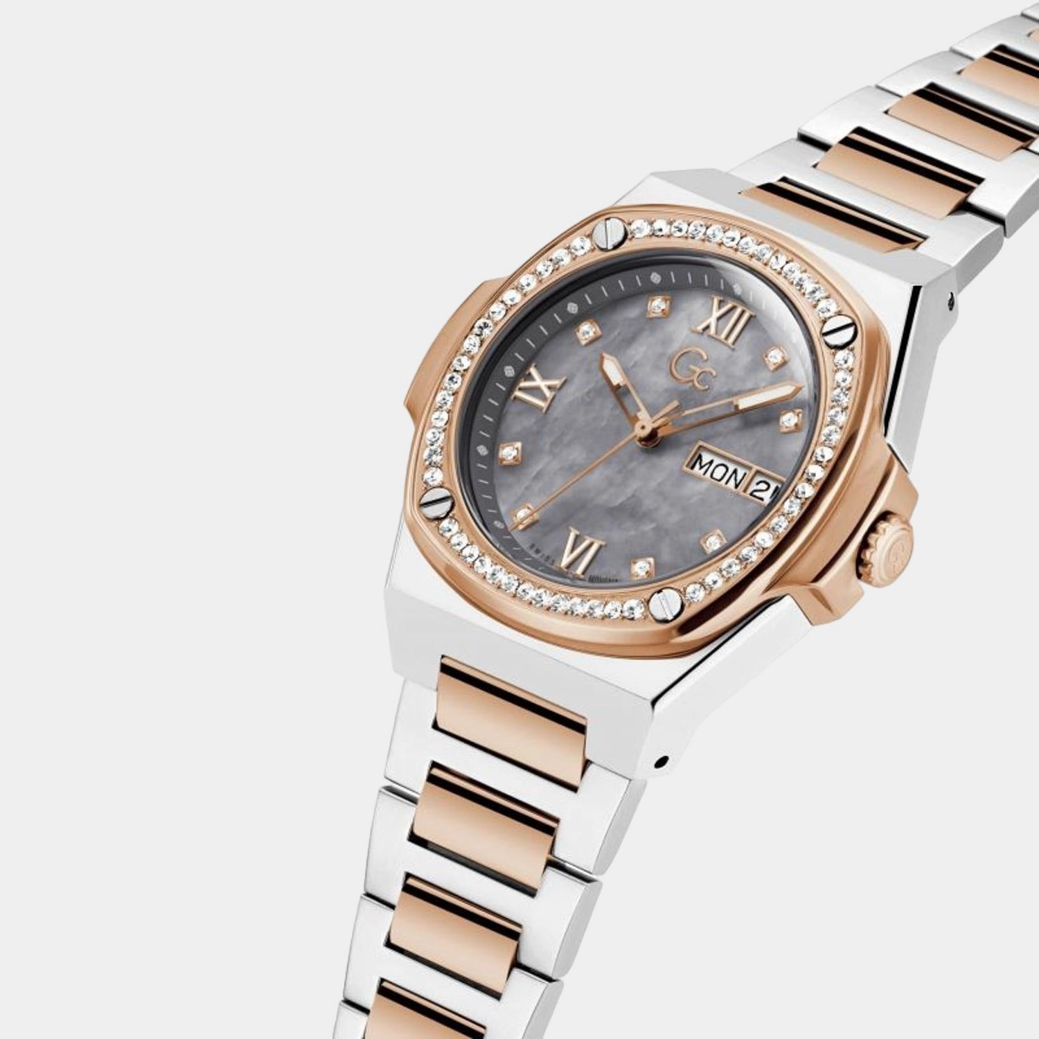 Women's Grey Analog Stainless Steel Watch Y98001L5MF