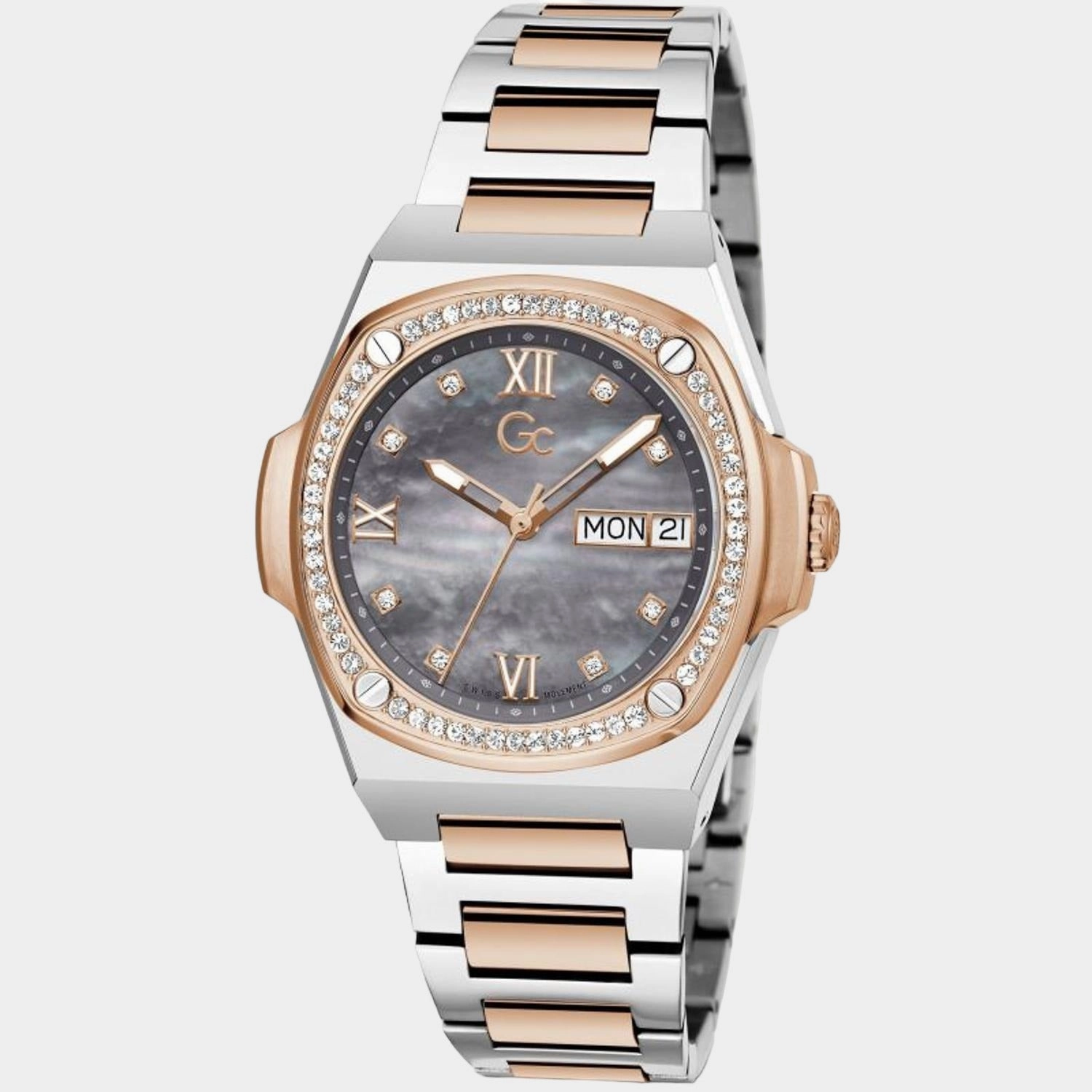 Women's Grey Analog Stainless Steel Watch Y98001L5MF