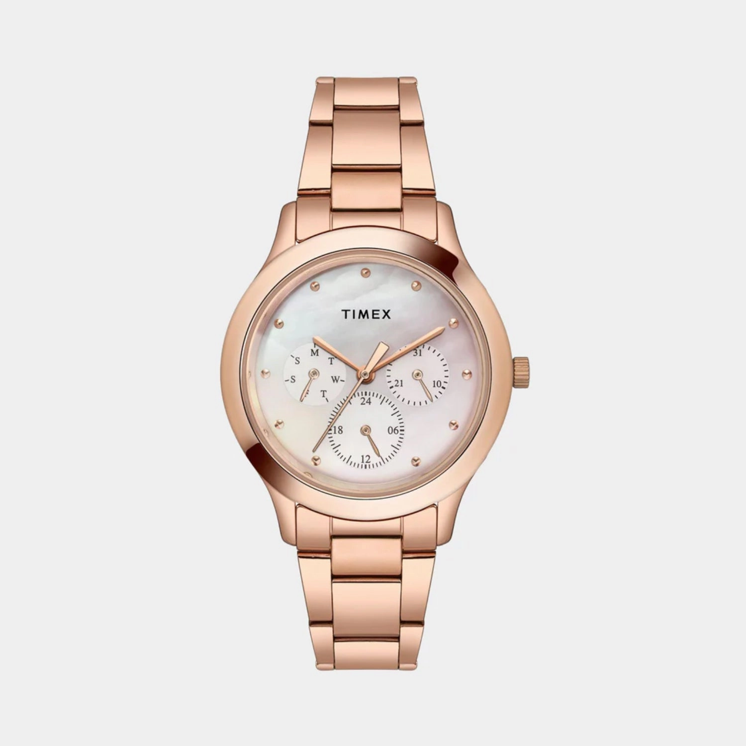 Women's Mother Of Pearl Round Chronograph Stainless Steel Watch TW000Q817-EX
