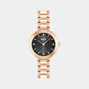 Women's Quartz Analog Black Dial Stainless Steel Watch 1502760
