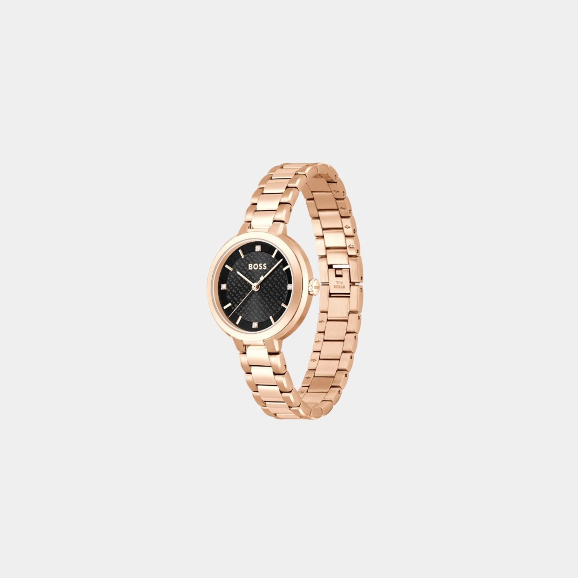 Women's Quartz Analog Black Dial Stainless Steel Watch 1502760