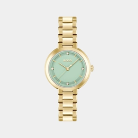 Women's Quartz Analog Green Dial Stainless Steel Watch 1502759