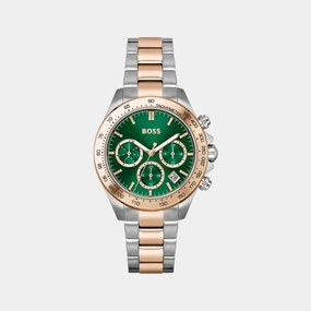 Women's Quartz Chronograph Green Dial Stainless Steel Watch 1502762