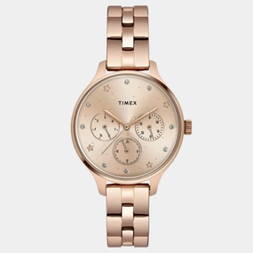 Women's Rose Gold Analog Brass Watch TWEL14814