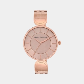 Women's Rose Gold Analog Stainless Steel Watch AX5328