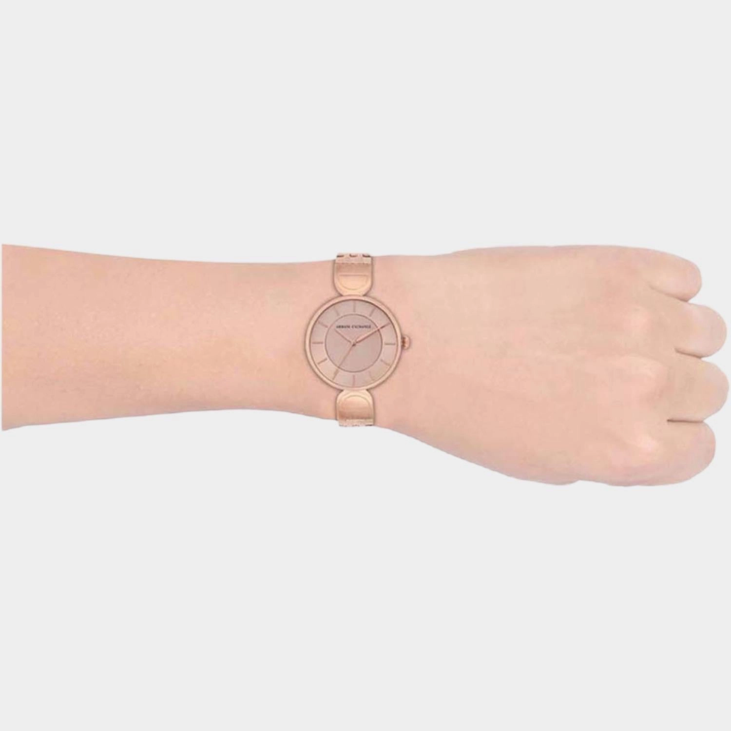 Women's Rose Gold Analog Stainless Steel Watch AX5328