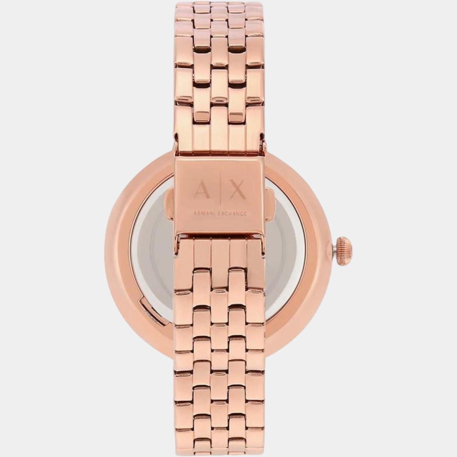 Women's Rose Gold Analog Stainless Steel Watch AX5328