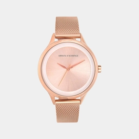 Women's Rose Gold Analog Stainless Steel Watch AX5602