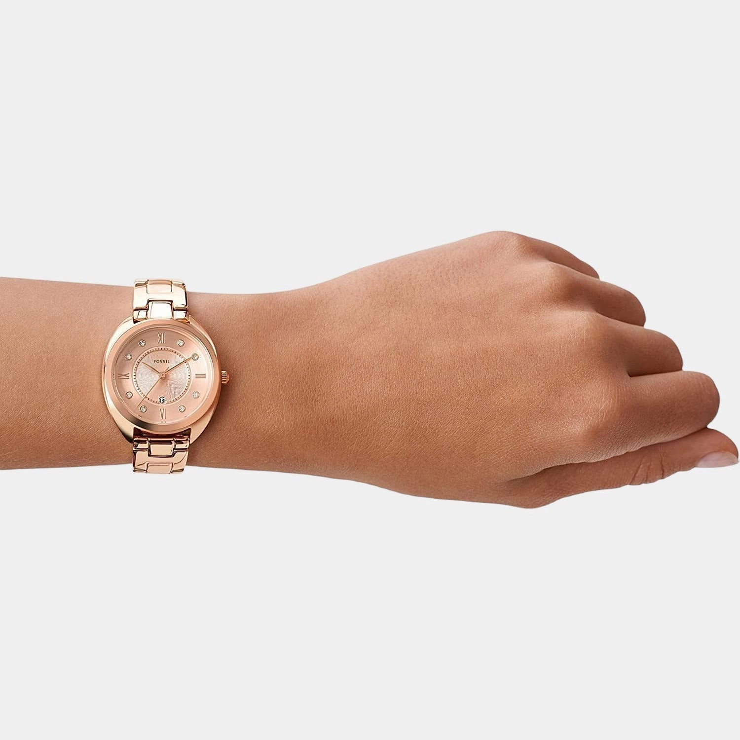 Women's Rose Gold Analog Stainless Steel Watch ES5070