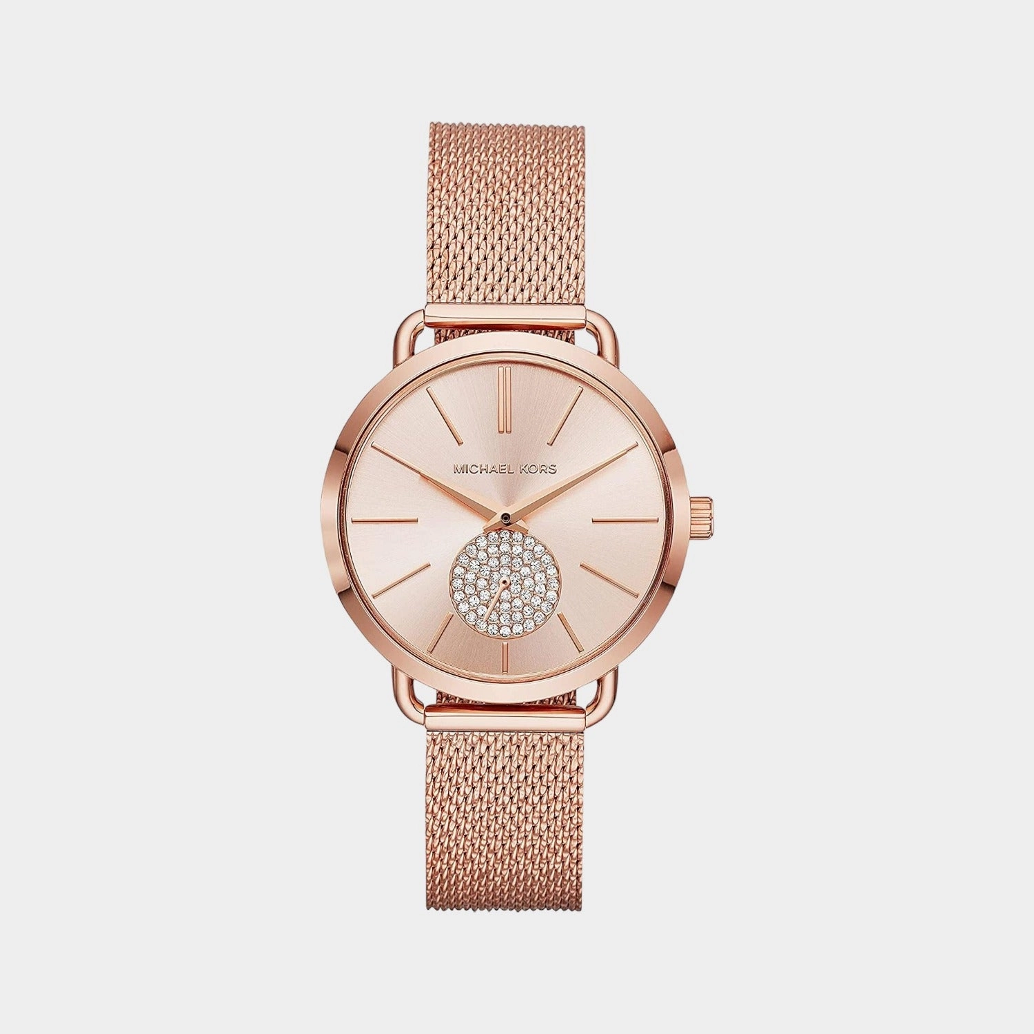 Women's Rose Gold Analog Stainless Steel Watch MK3845