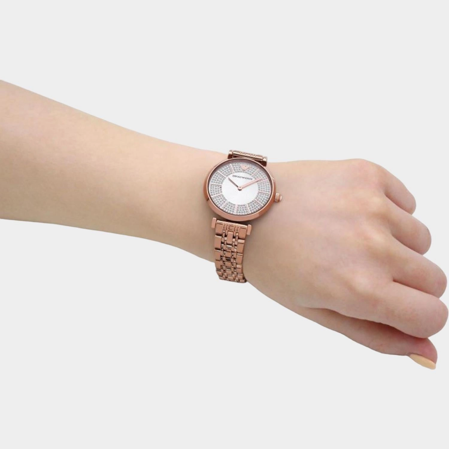 Women's Silver Analog Stainless Steel Watch AR11446
