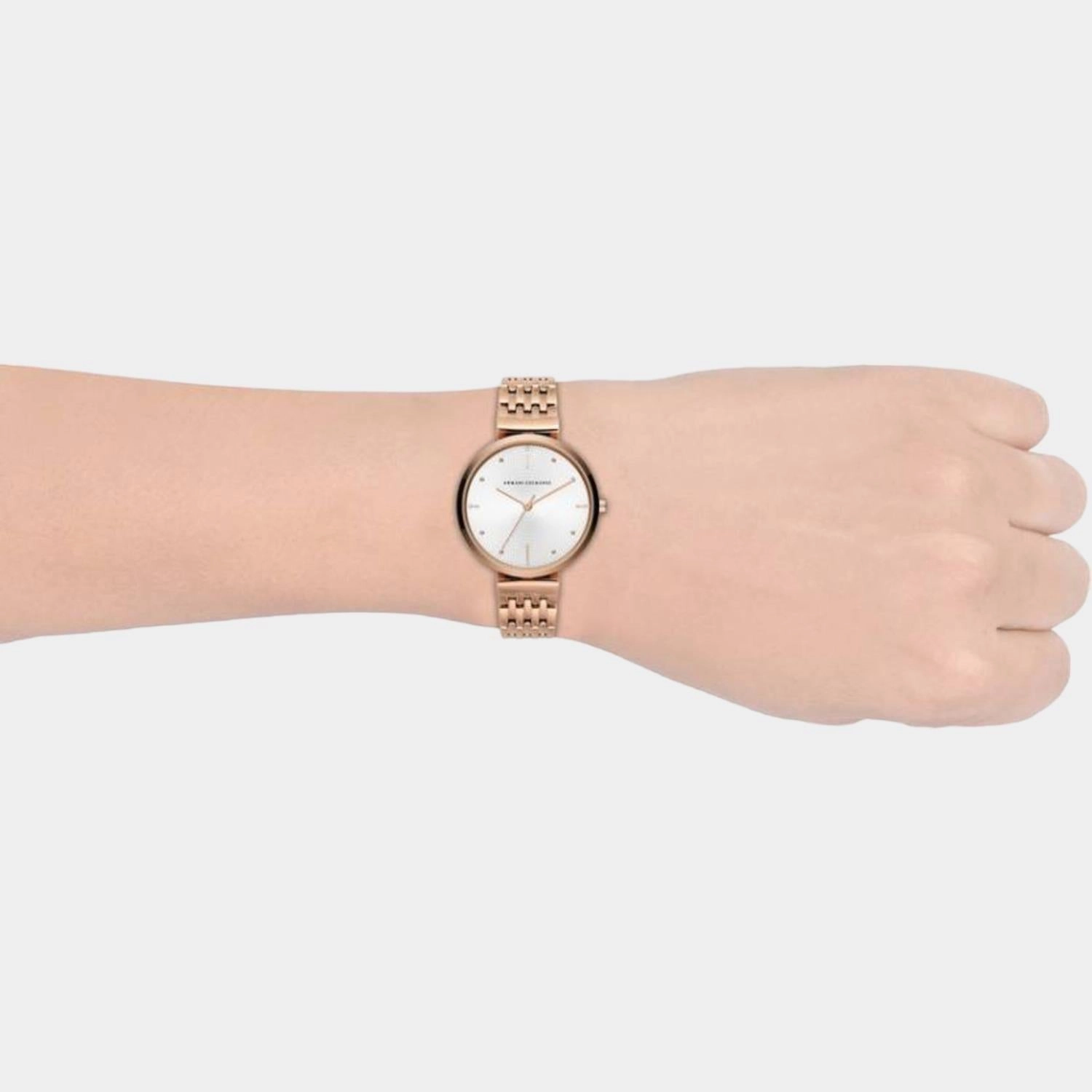 Women's Silver Analog Stainless Steel Watch AX5901