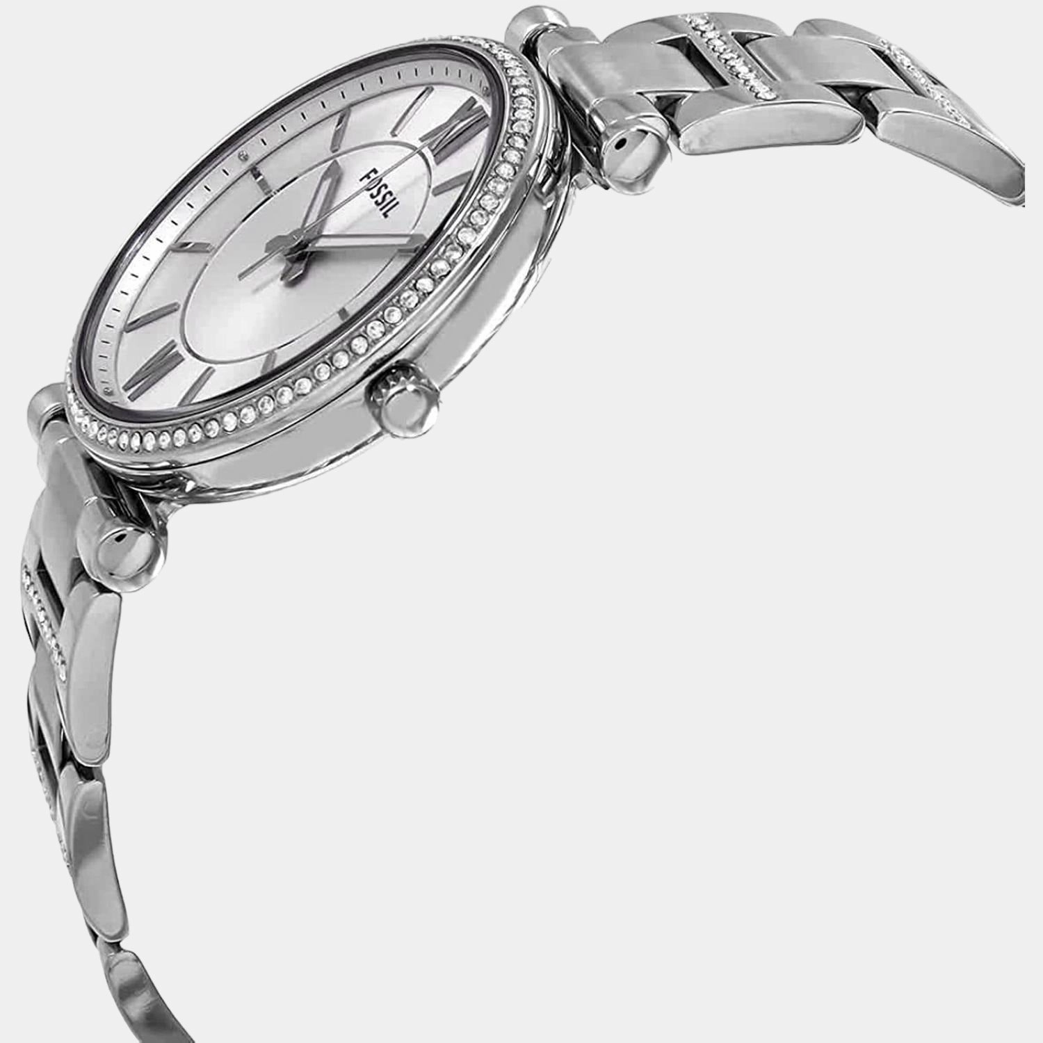 Women's Silver Analog Stainless Steel Watch ES4341