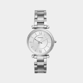 Women's Silver Analog Stainless Steel Watch ES4341