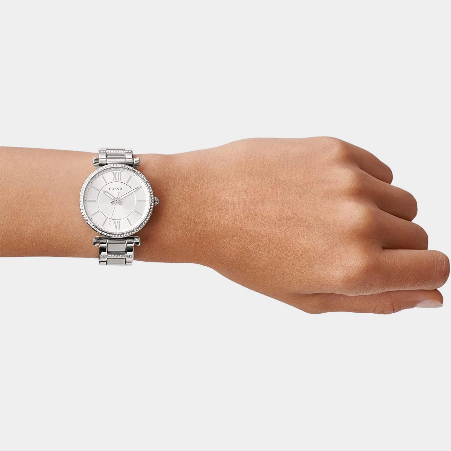 Women's Silver Analog Stainless Steel Watch ES4341