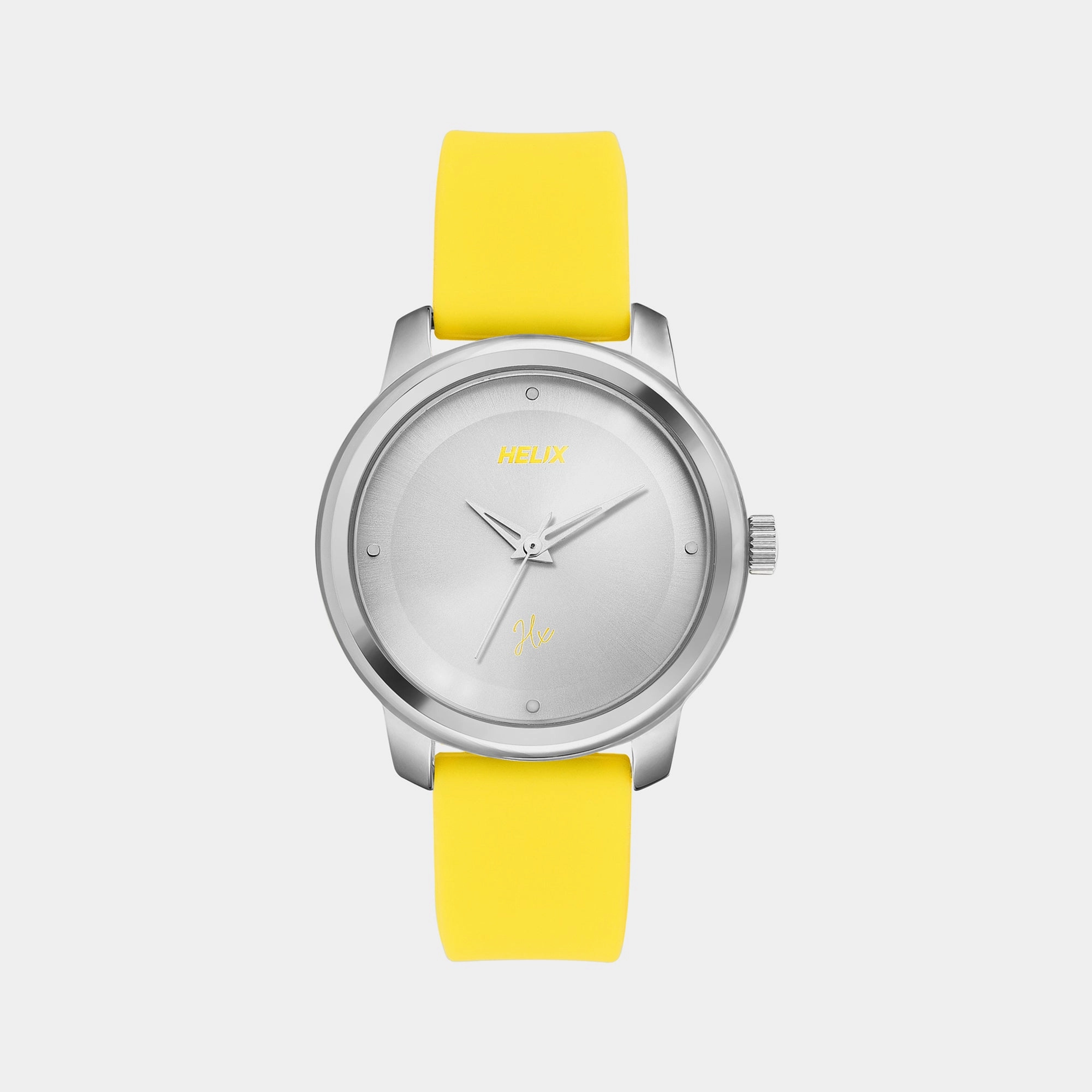 Women's Silver Dial Analog Silicone Watch TW048HL13