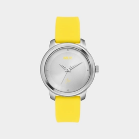 Women's Silver Dial Analog Silicone Watch TW048HL13