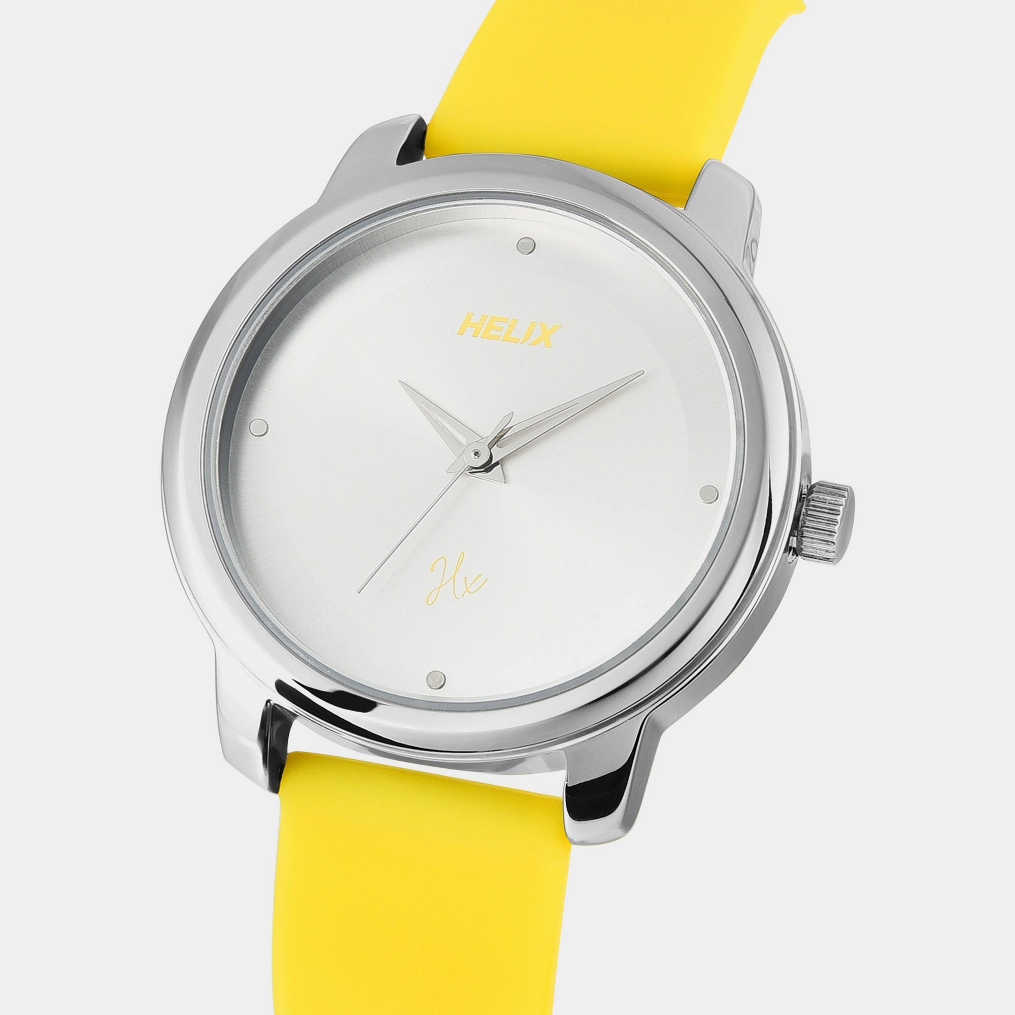 Women's Silver Dial Analog Silicone Watch TW048HL13