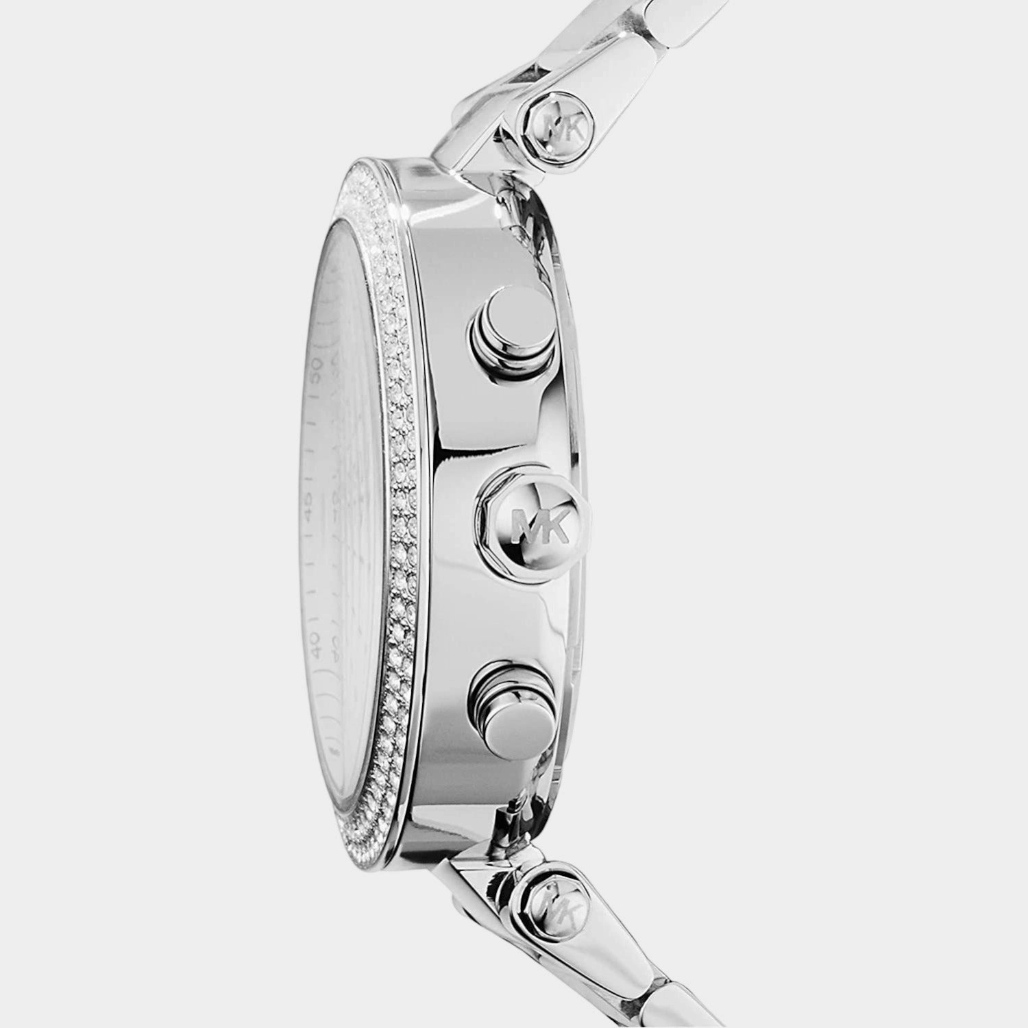 Women's Silver Stainless Steel Chronograph Watch MK5353