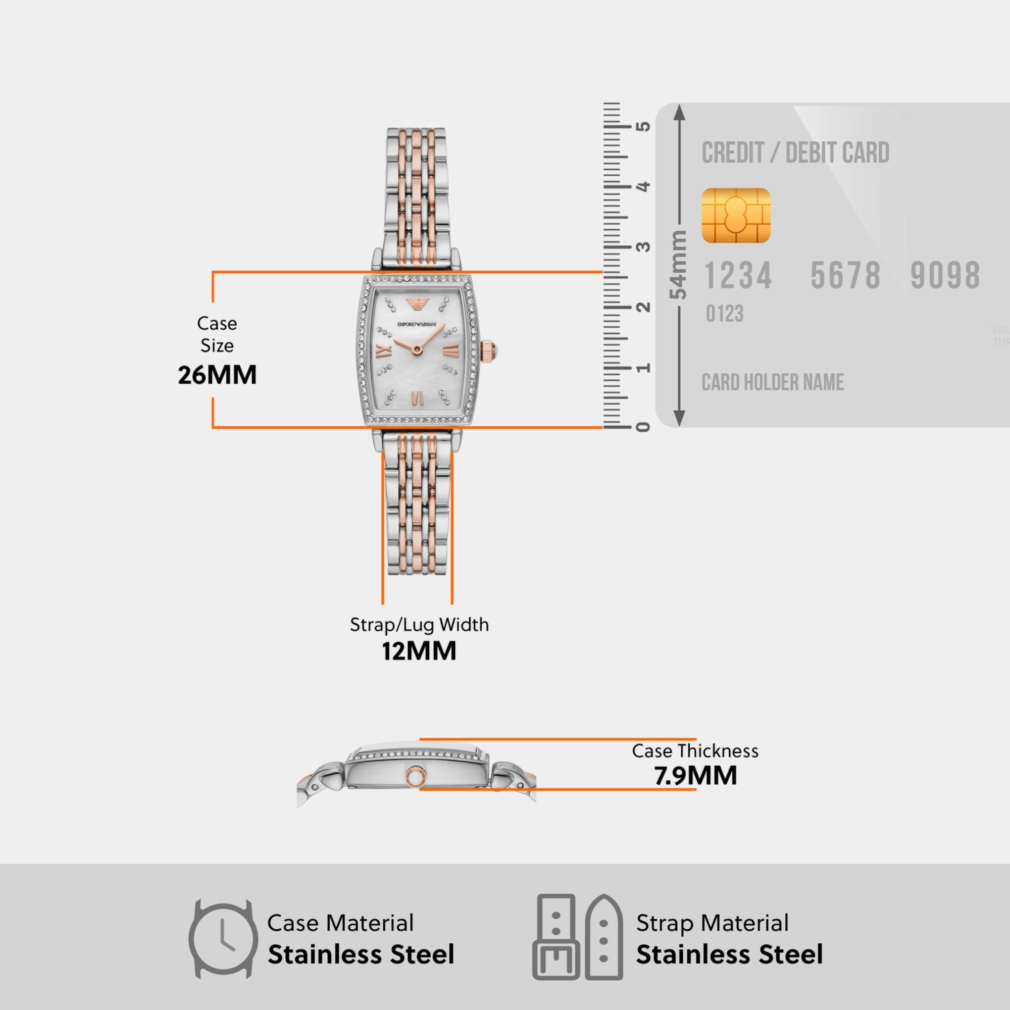 Women's White Analog Stainless Steel Watch AR11519