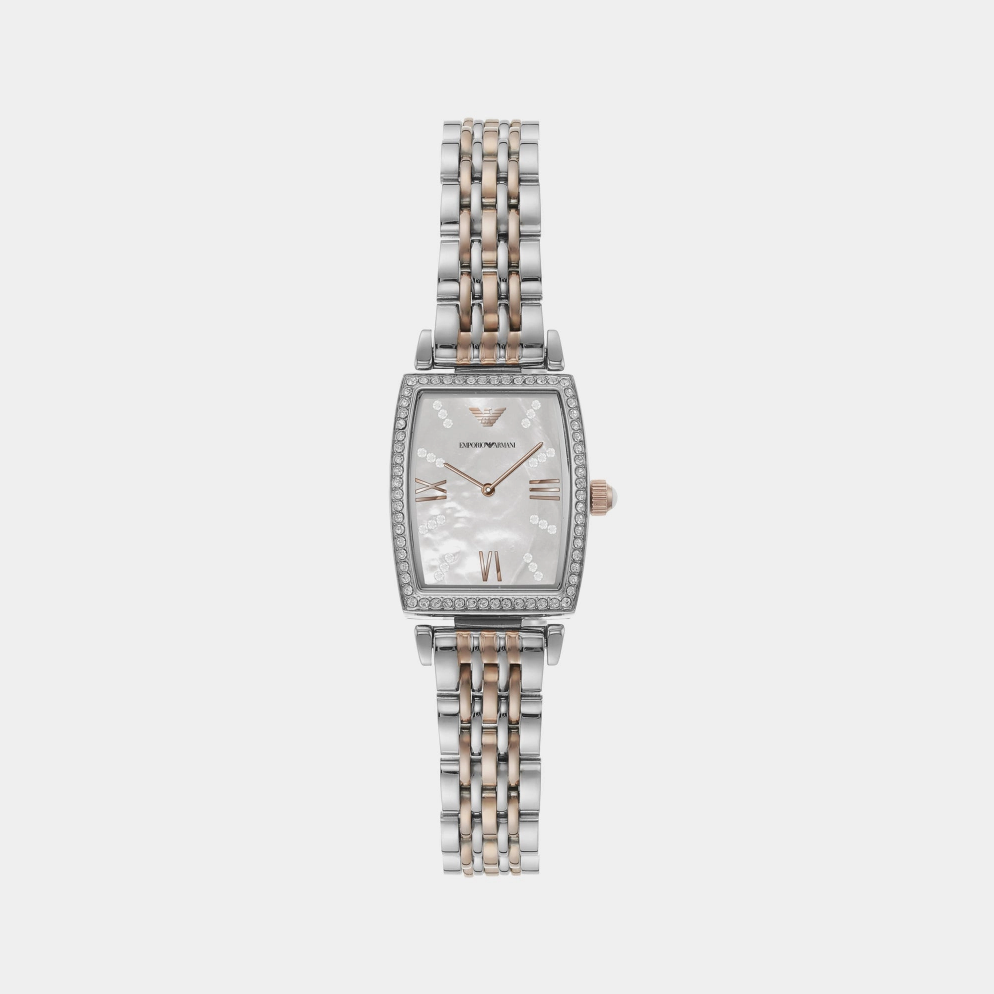 Women's White Analog Stainless Steel Watch AR11519