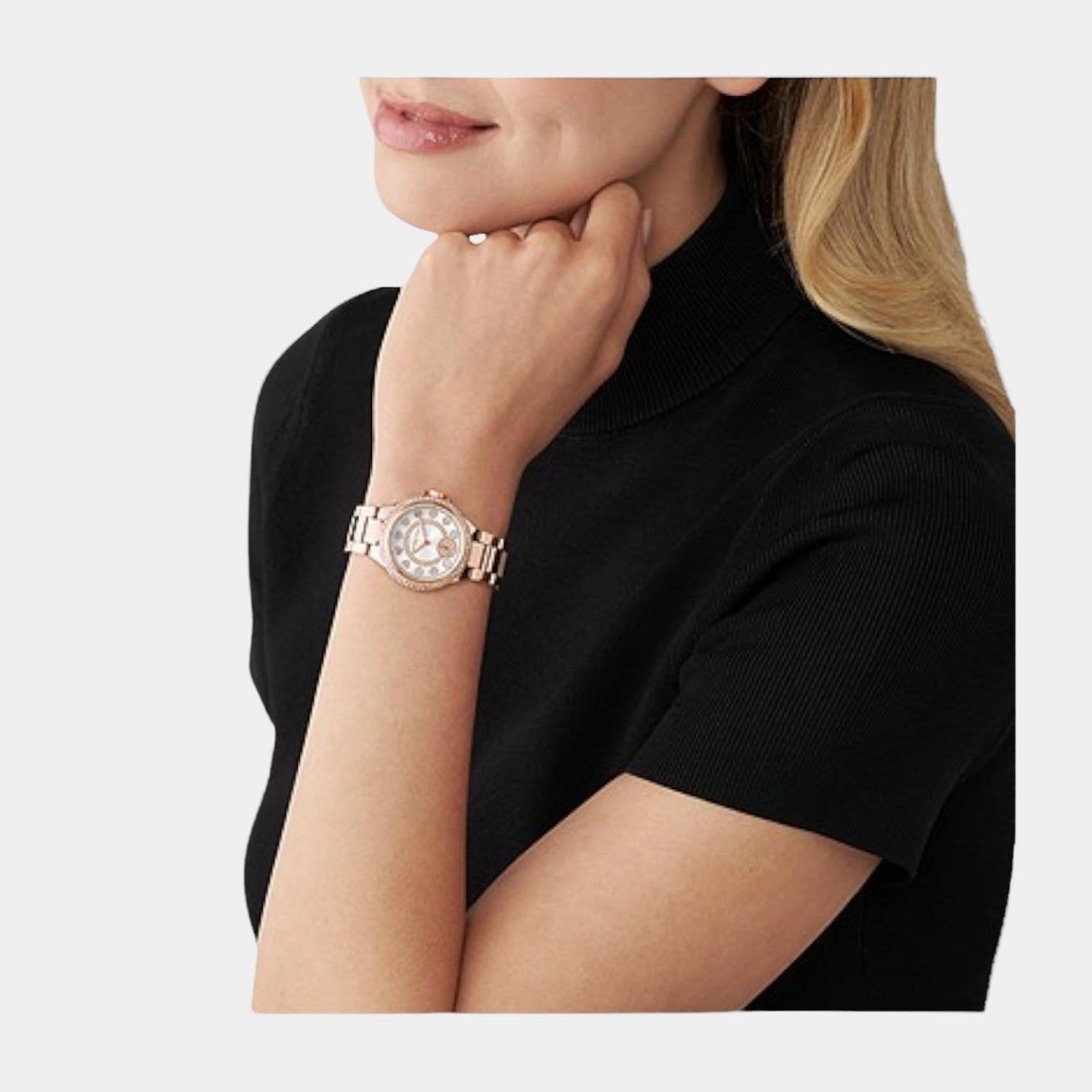 Women's White Analog Stainless Steel Watch MK4700