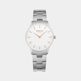 Women's White Analog Stainless Steel Watch V247LXCISC