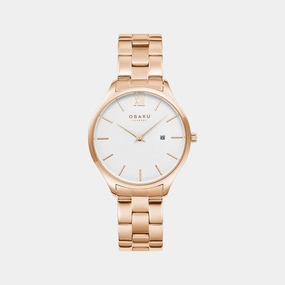 Women's White Analog Stainless Steel Watch V266LDVISV