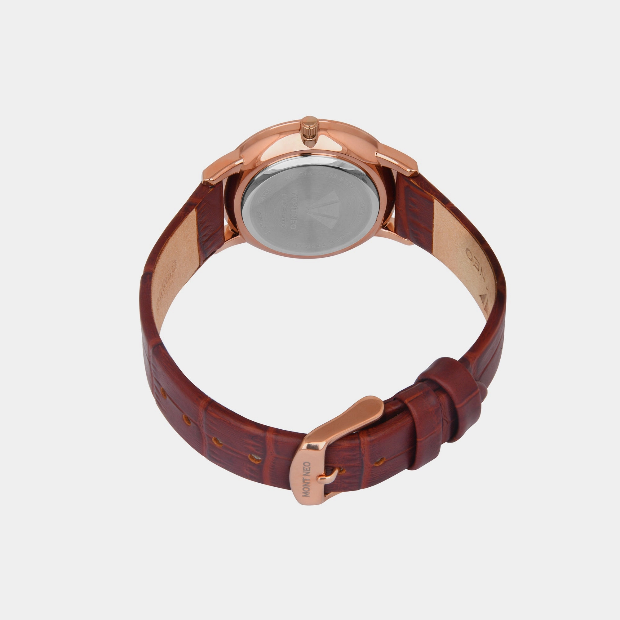 Women Silver Analog Leather Watch L1034E-L3303