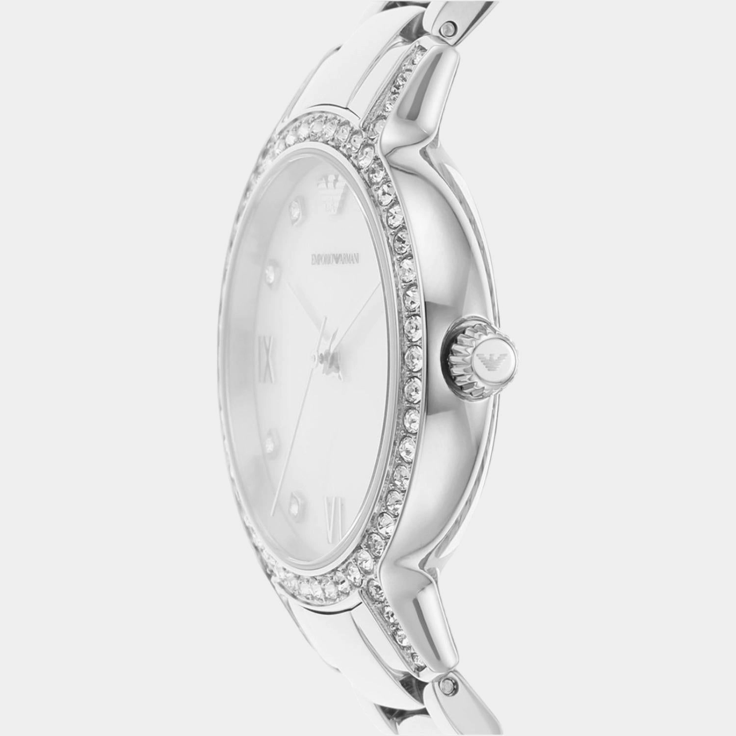 Women Silver Analog Stainless Steel Watch AR11484