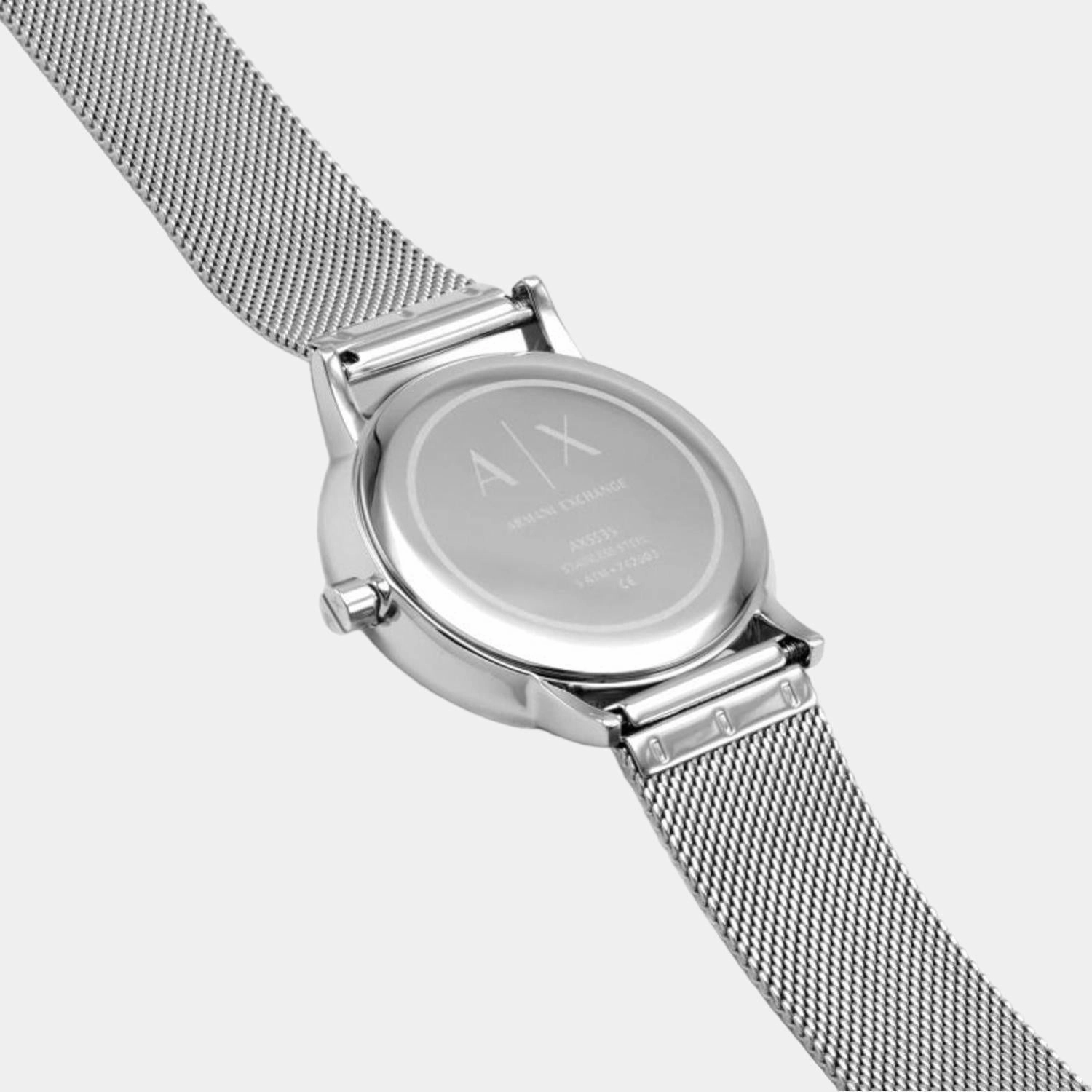 Women Silver Analog Stainless Steel Watch AX5535