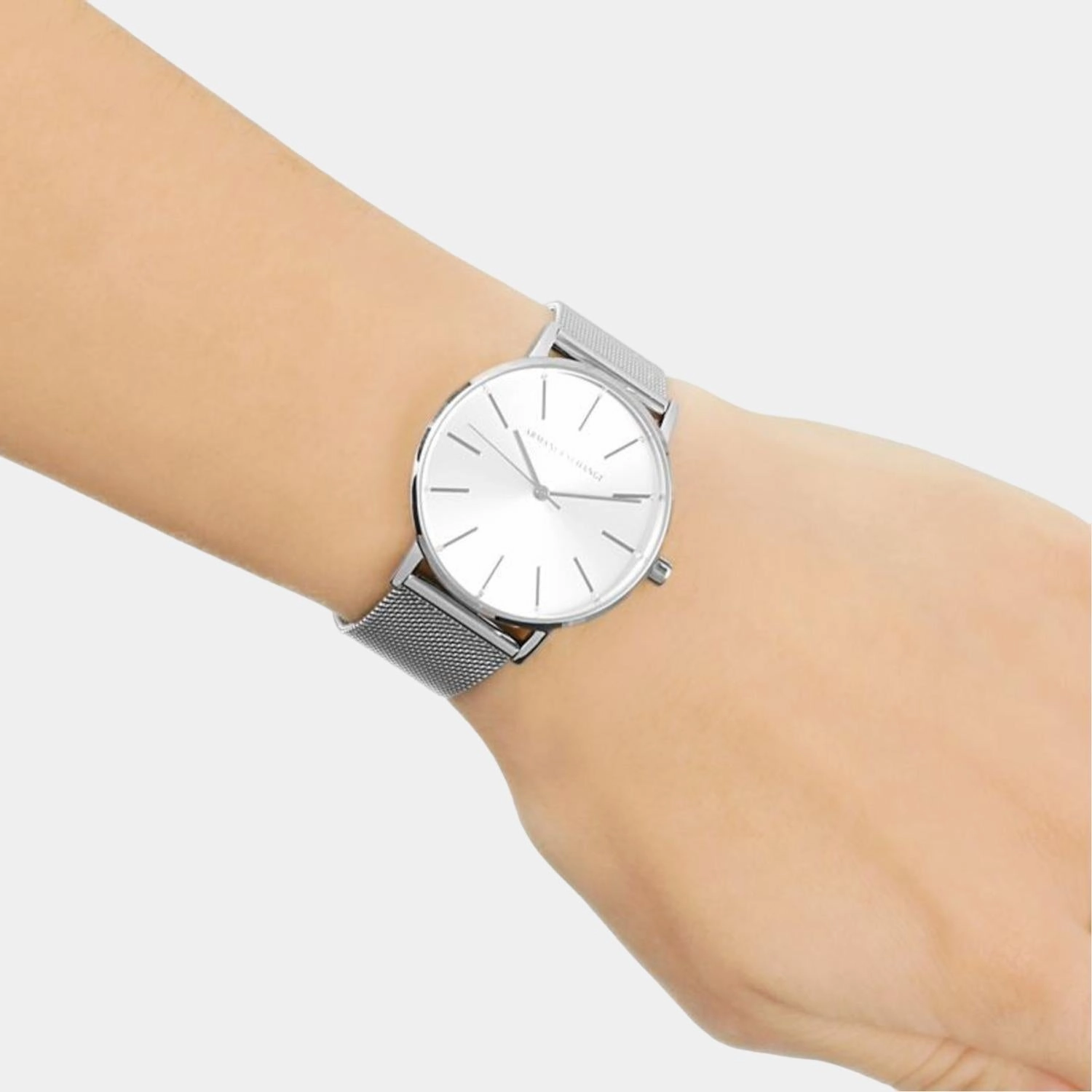 Women Silver Analog Stainless Steel Watch AX5535