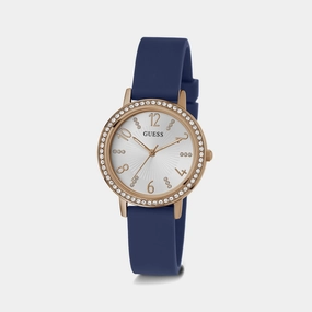 Women White Analog Leather Watch GW0591L1