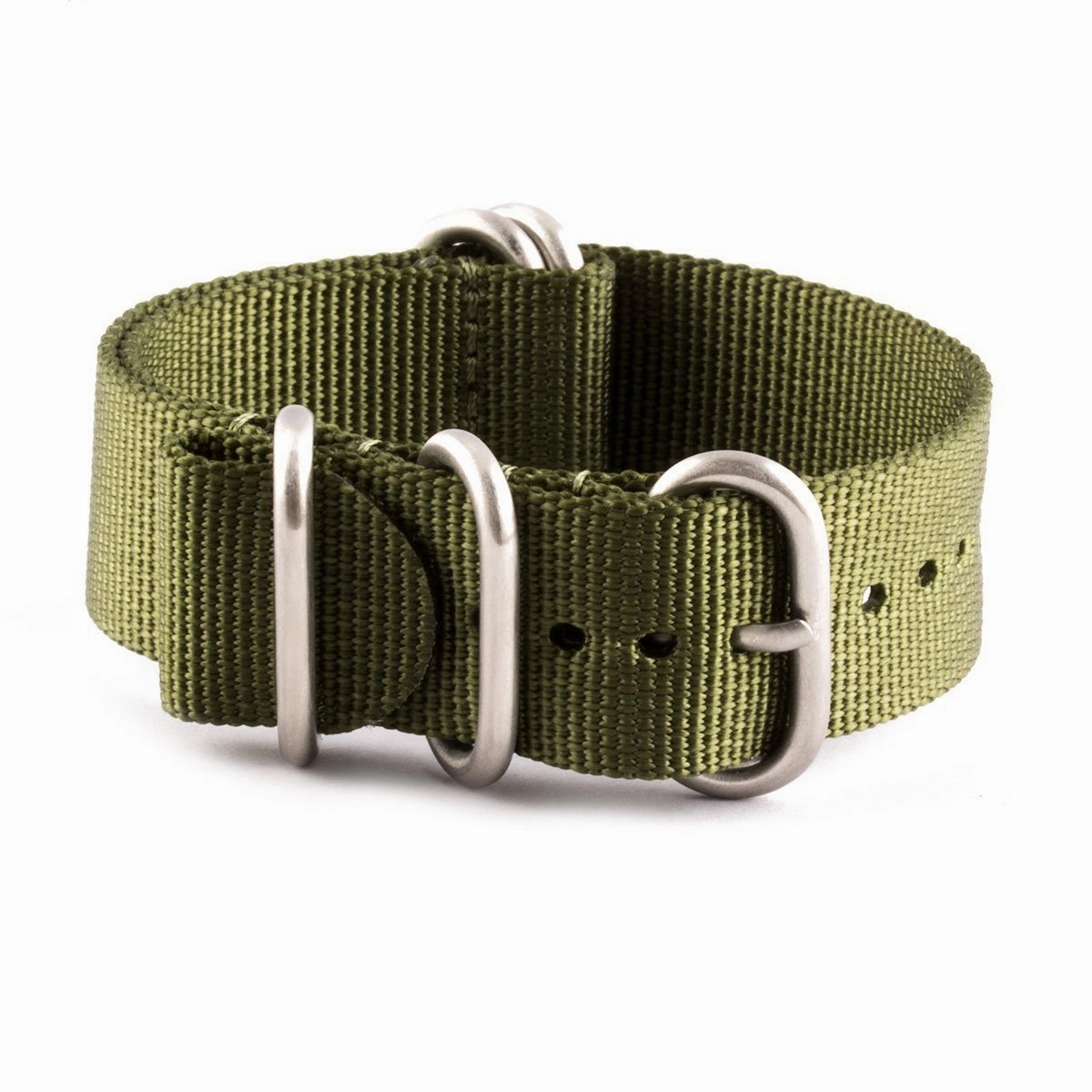 Zulu nato watch band 5 rings - Nylon / fabric (blue, black, kaki, beige, grey)
